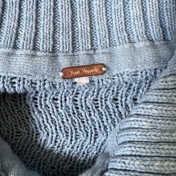 Free People Say Anything Cardigan Sky Blue XS - Picture 7 of 8